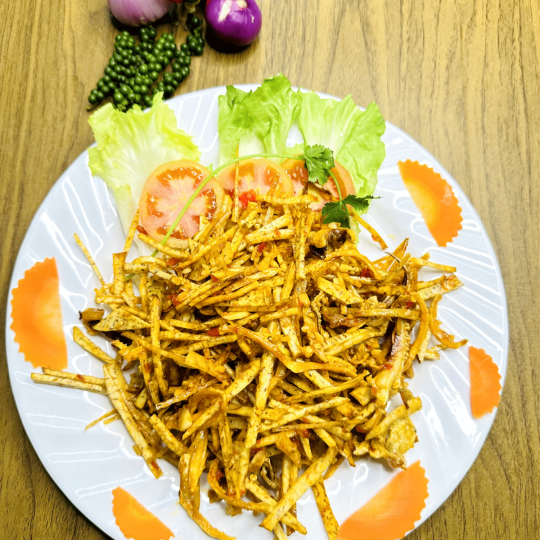 KHÔ MỰC XÉ KHOAI MÔN