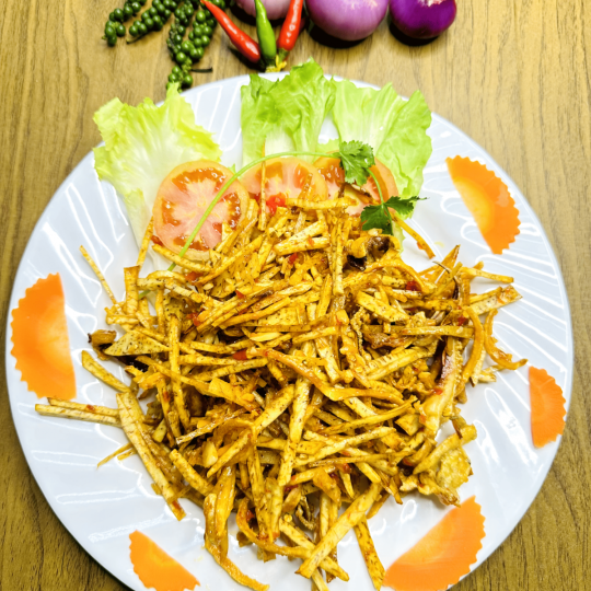KHÔ MỰC XÉ KHOAI MÔN