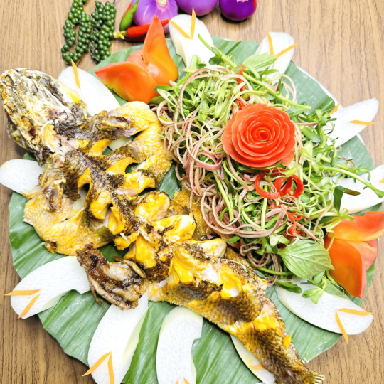 LẨU CÁ NƯỚNG NẤU MẺ