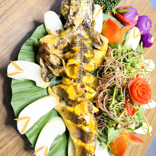 LẨU CÁ NƯỚNG NẤU MẺ