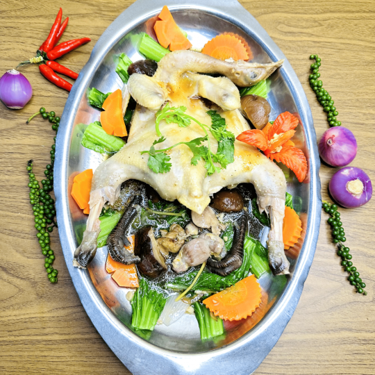 GÀ TRE HẤP CẢI XANH