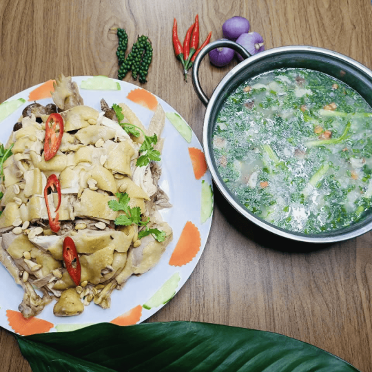 GÀ TA NẤU CHÁO