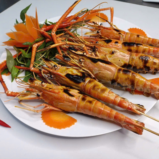 TÔM CÀNG XANH NƯỚNG MỌI