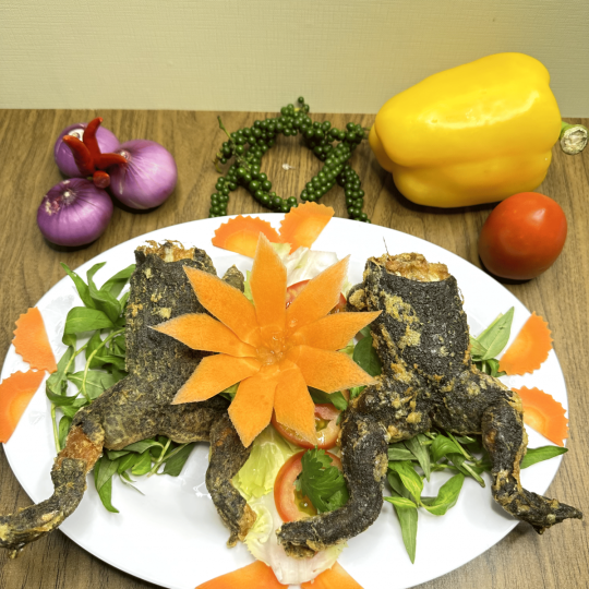 ẾCH CHIÊN GIÒN ĐỂ DA
