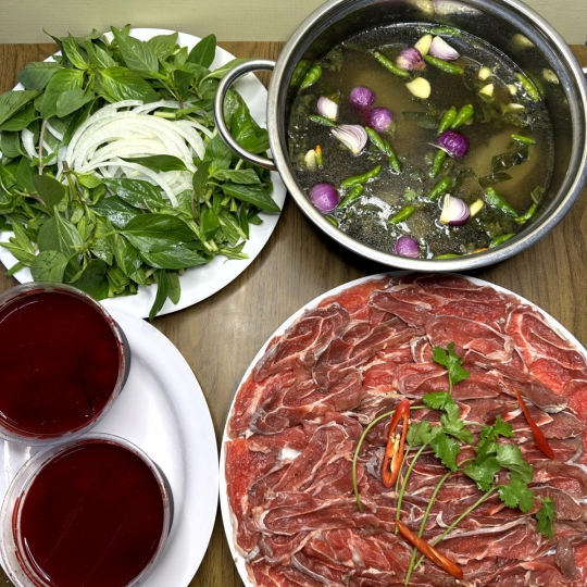 BẮP BÒ NHÚNG HUYẾT